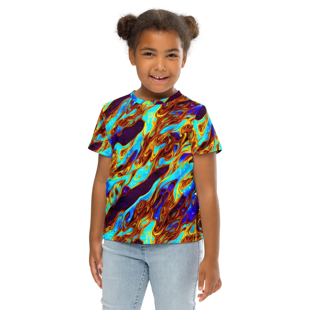 Liquid Supernova on Kids Crew Neck T-Shirt — Front