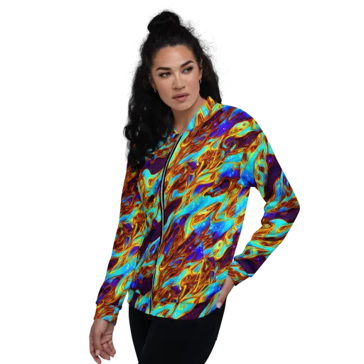 Liquid Supernova on a Bomber Jacket