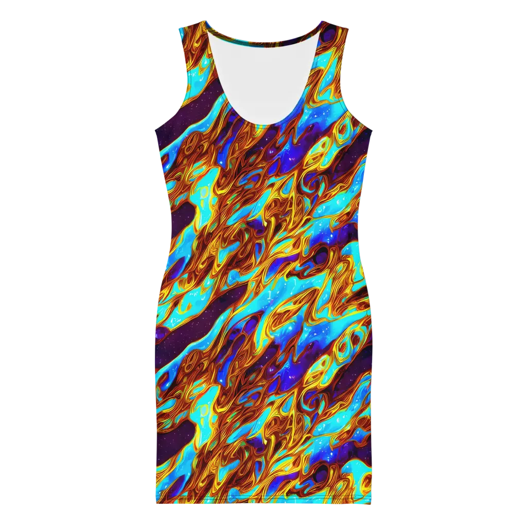 Liquid Supernova on Bodycon Dress — Front