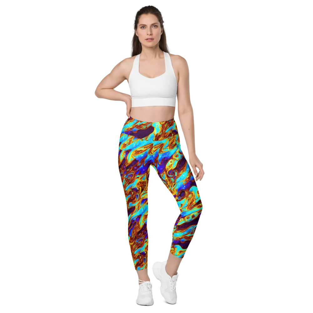 Liquid Supernova on Leggings with Pockets — Front