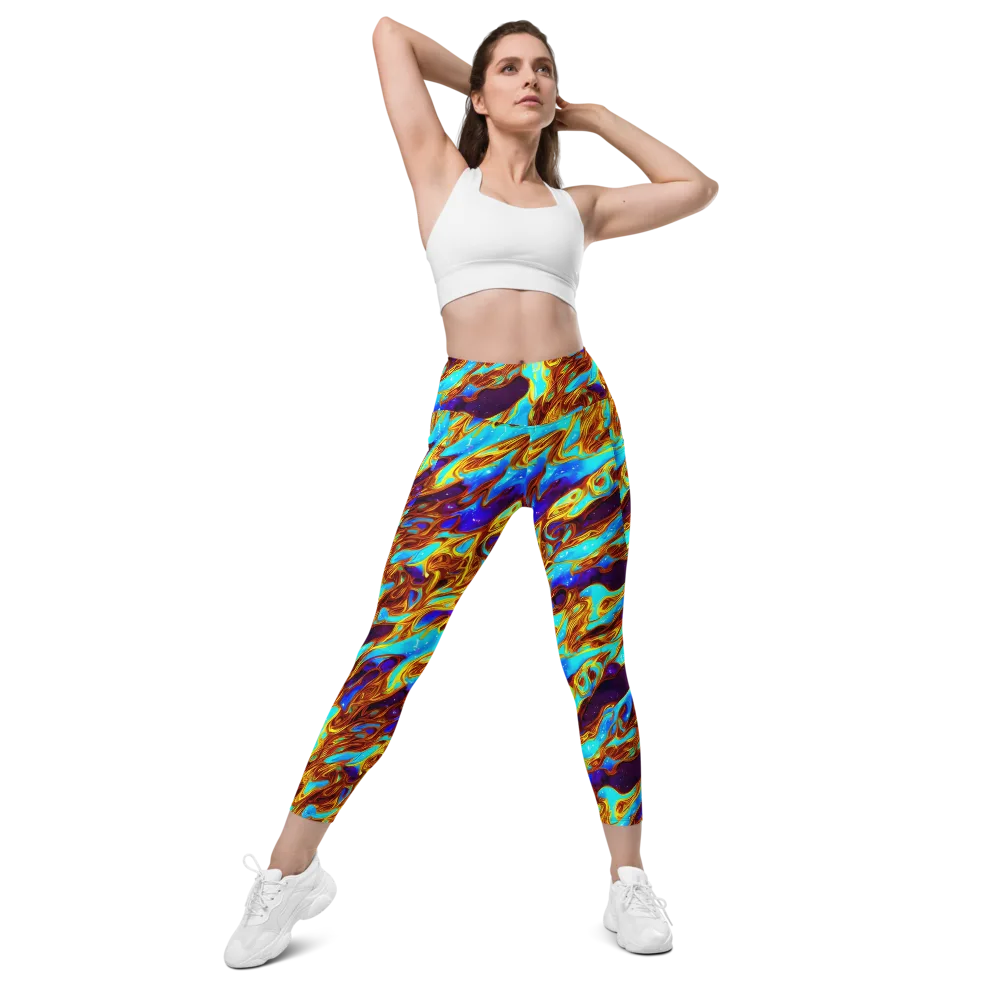 Liquid Supernova on Leggings with Pockets — Front