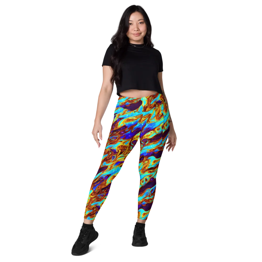 Liquid Supernova on Leggings with Pockets — Front