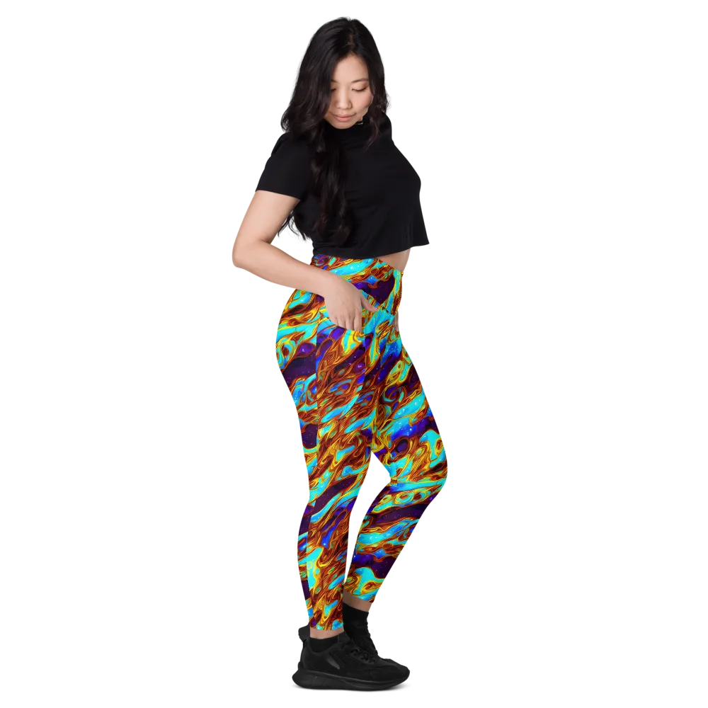 Liquid Supernova on Leggings with Pockets — Right