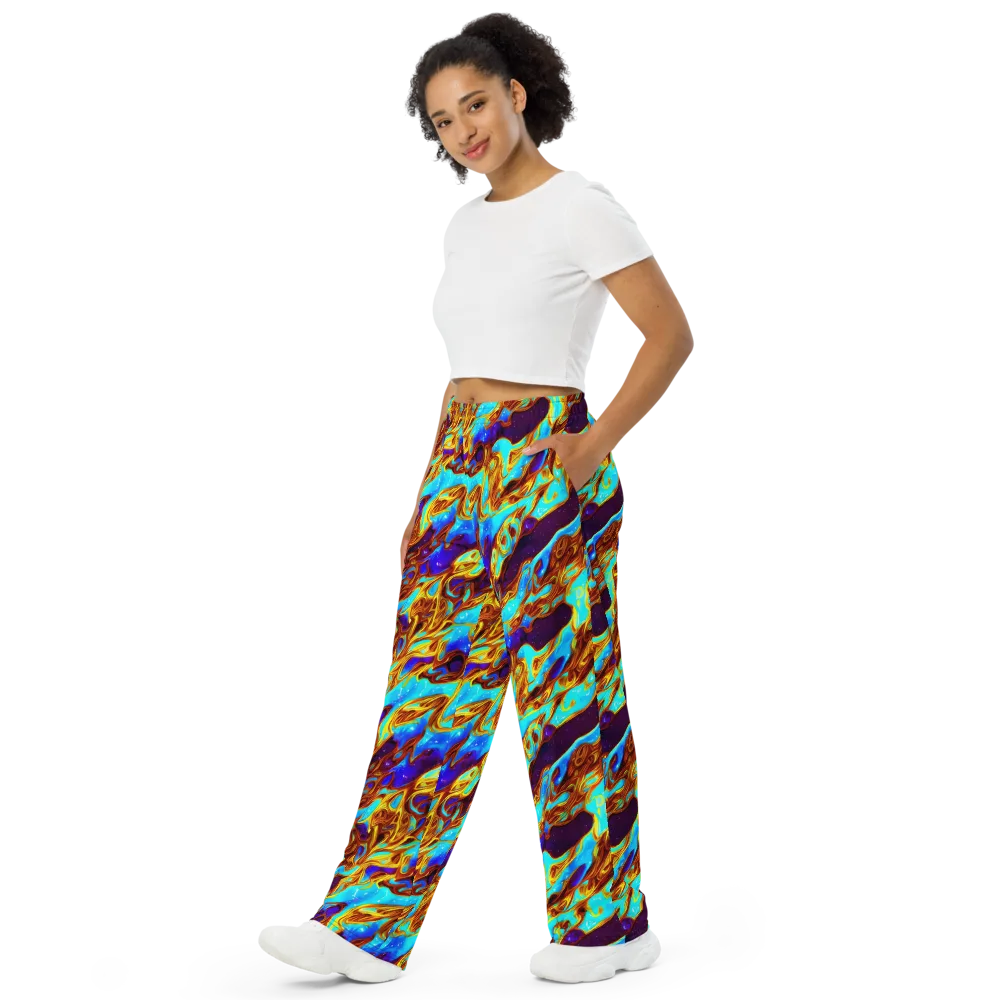 Liquid Supernova on Wide-Leg Pants — Left Front