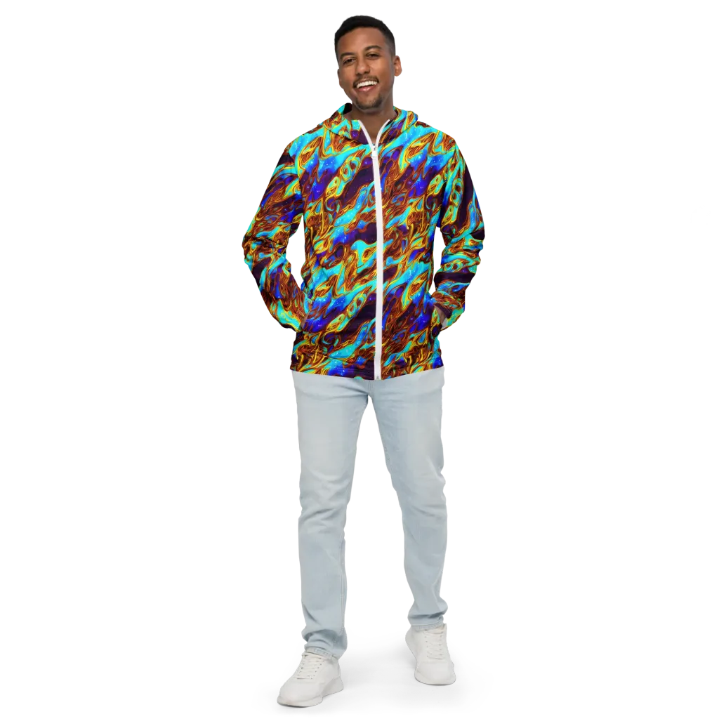 Liquid Supernova on Men's Windbreaker — Front