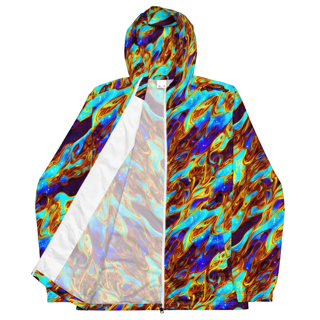 Liquid Supernova on Men's Windbreaker — Front