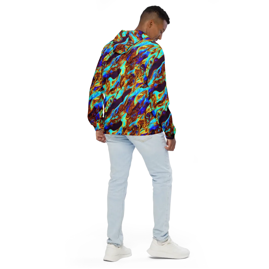 Liquid Supernova on Men's Windbreaker — Back