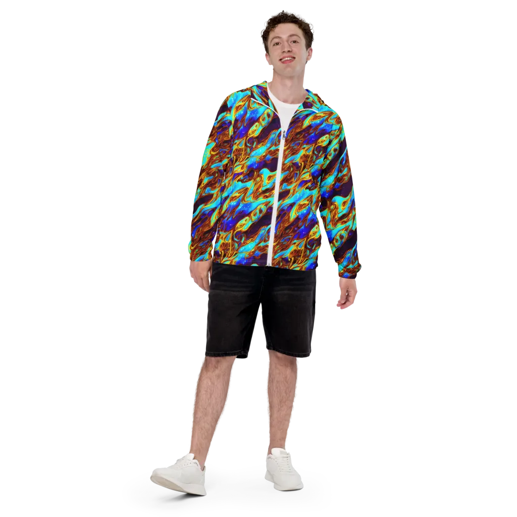 Liquid Supernova on Men's Windbreaker — Front