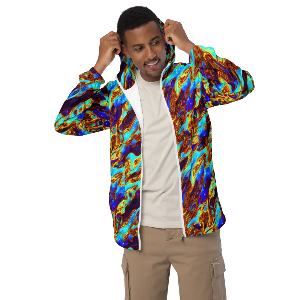 Liquid Supernova on Men's Windbreaker — Front