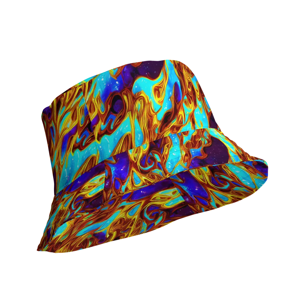 Liquid Supernova on Reversible Bucket Hat — Product details Outside
