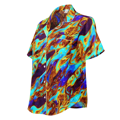 Liquid Supernova on a Women's Short Sleeve Pajama Top