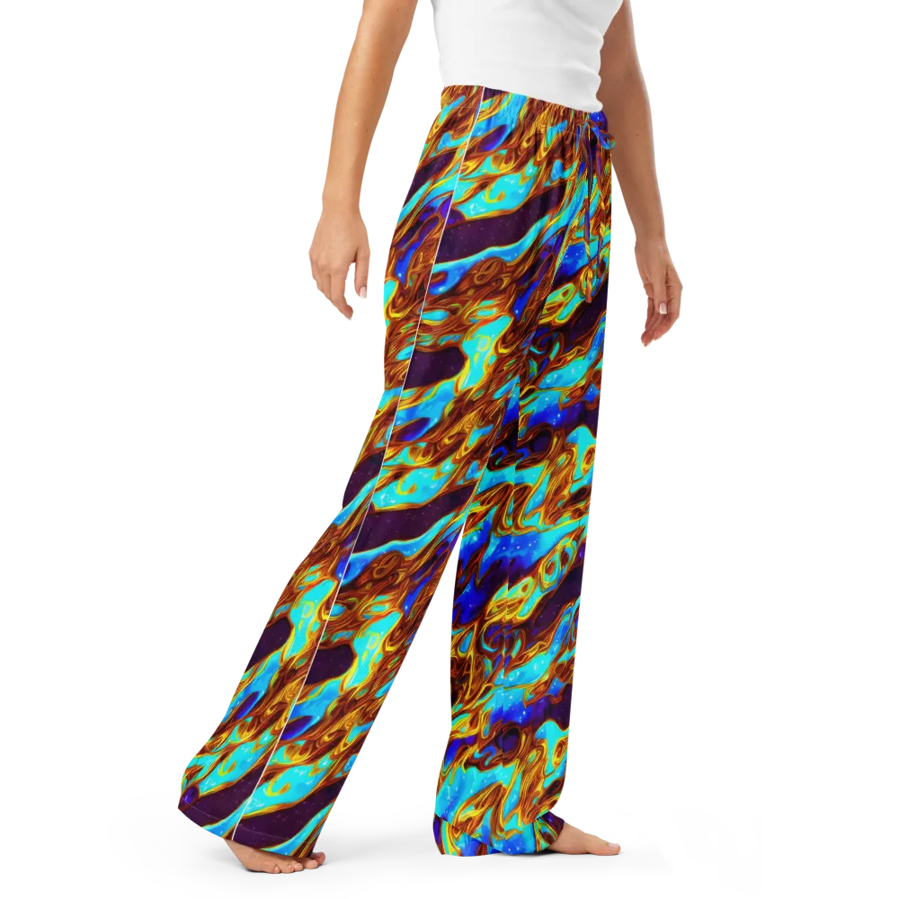 Liquid Supernova on Women's Pajama Pants — Right Front