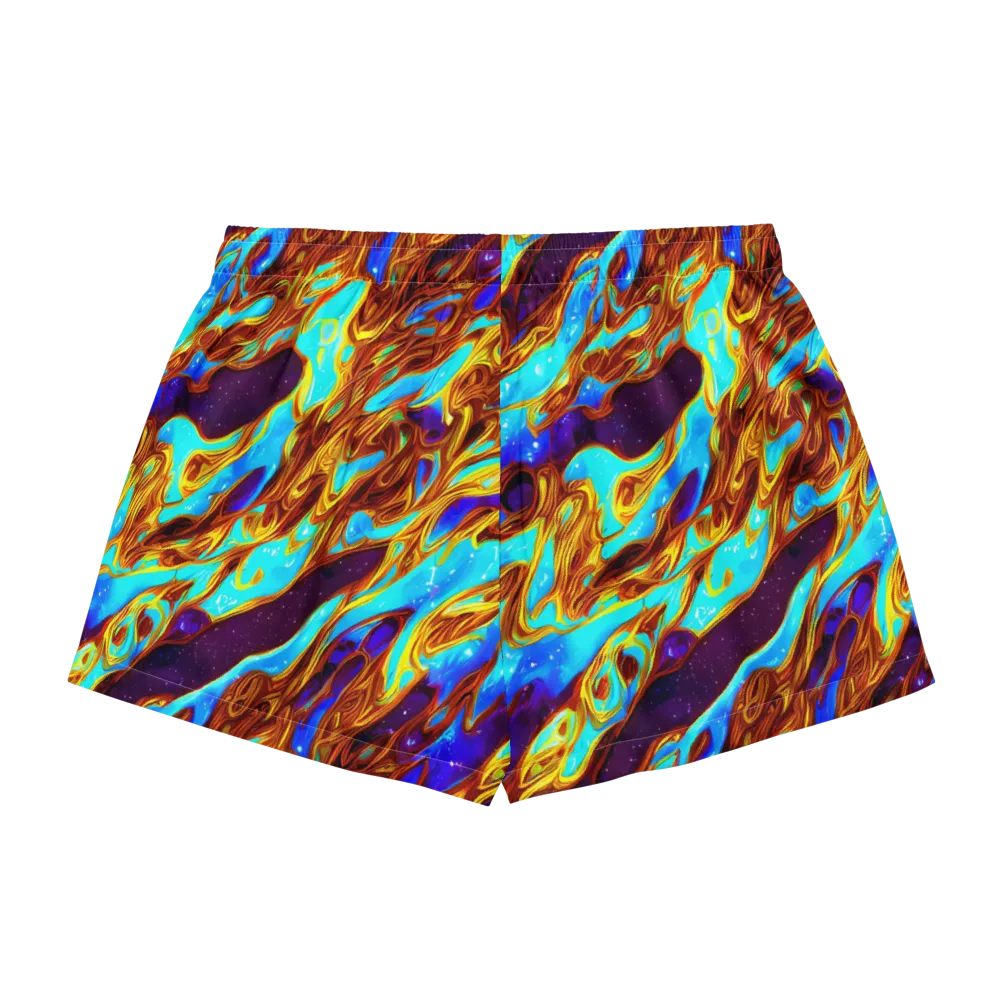 Liquid Supernova on Women's Pajama Shorts — Back