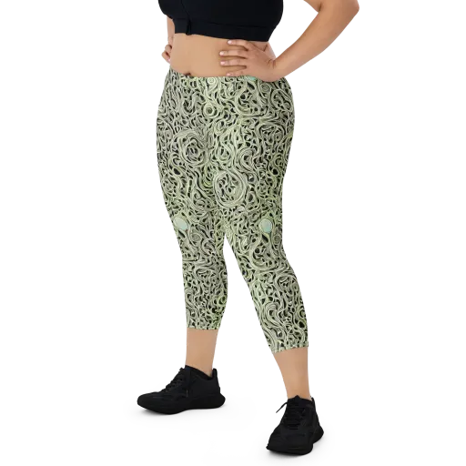 Sage Vortex on a Capri Leggings
