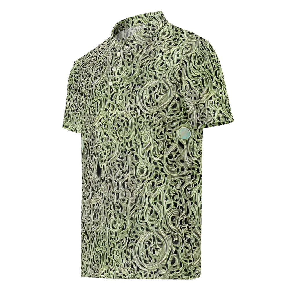 Sage Vortex on Men's Slim Fit Polo Shirt — Left Front