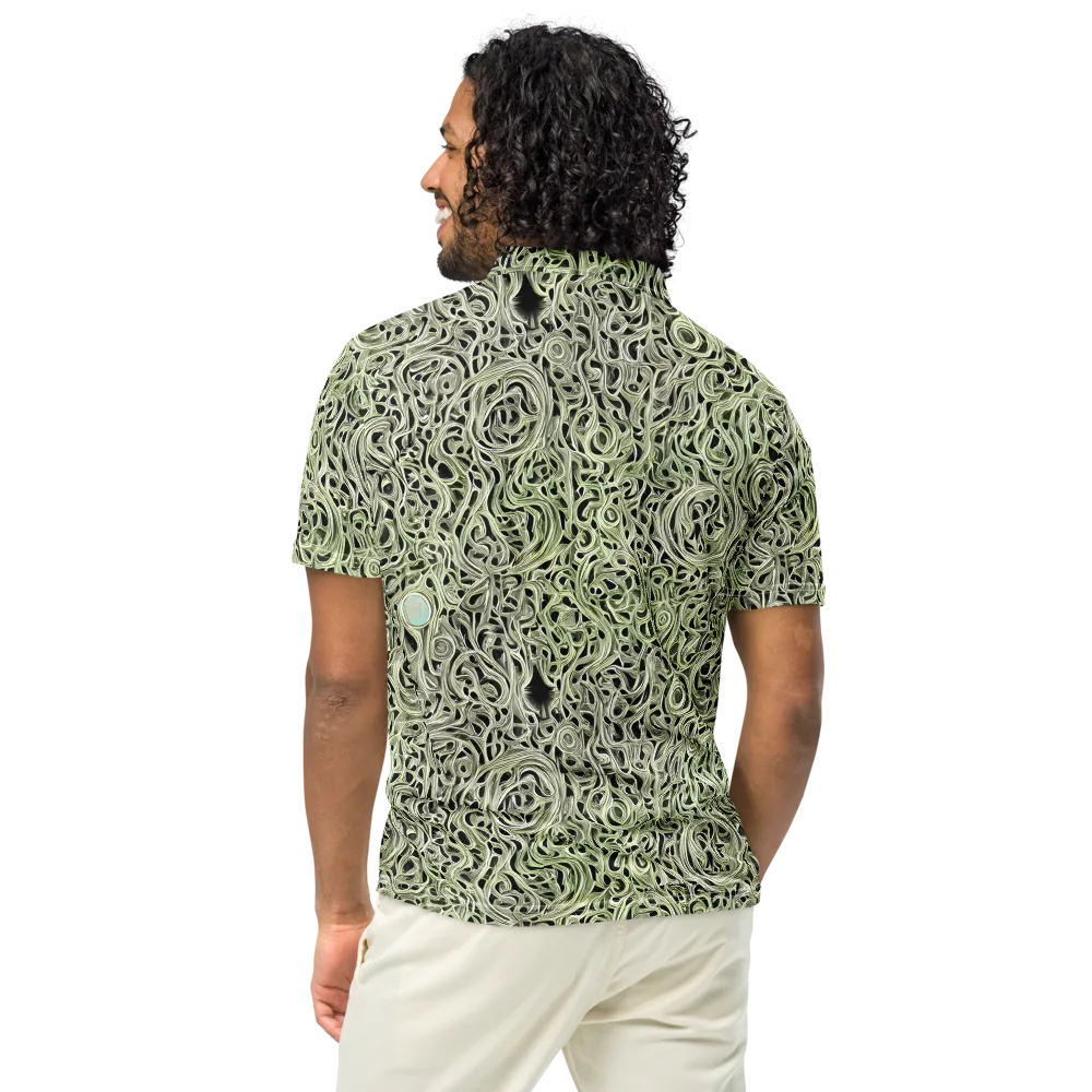 Sage Vortex on Men's Slim Fit Polo Shirt — Back