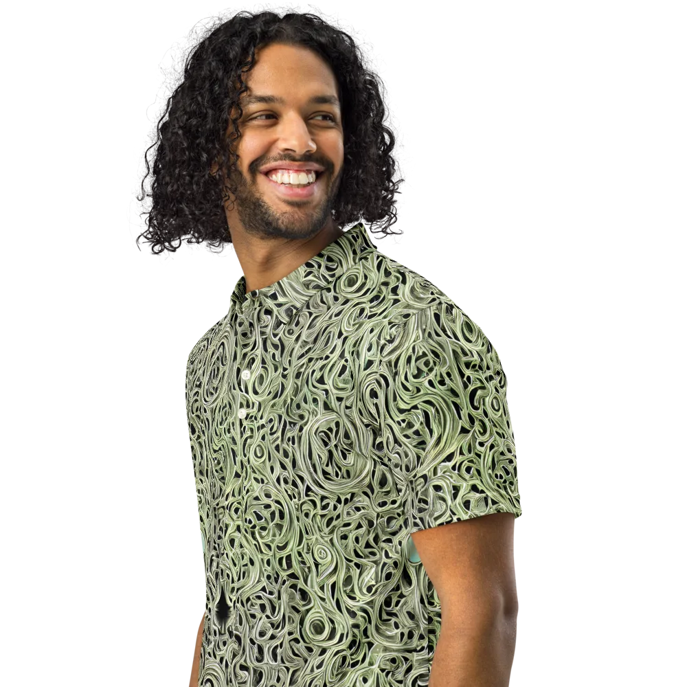 Sage Vortex on Men's Slim Fit Polo Shirt — Left Front