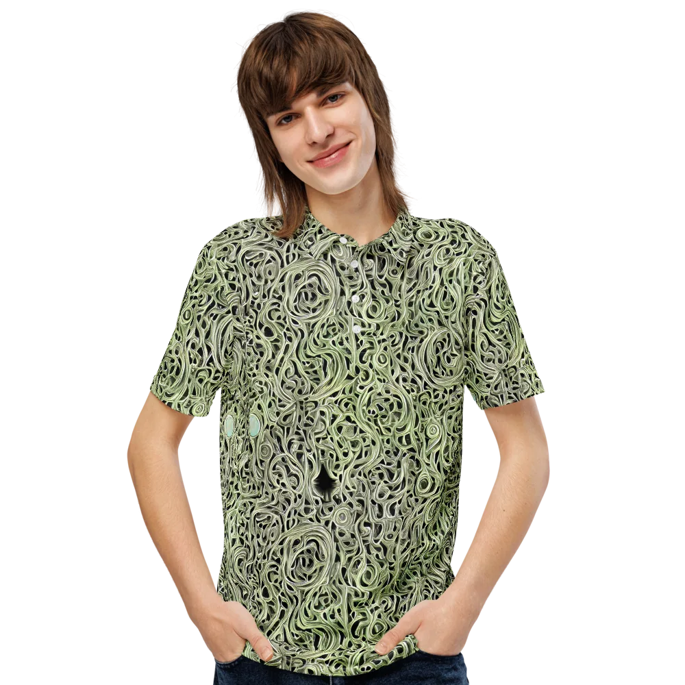 Sage Vortex on Men's Slim Fit Polo Shirt — Front