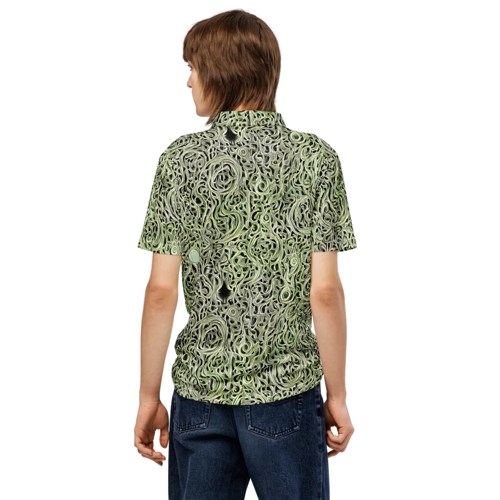 Sage Vortex on Men's Slim Fit Polo Shirt — Back