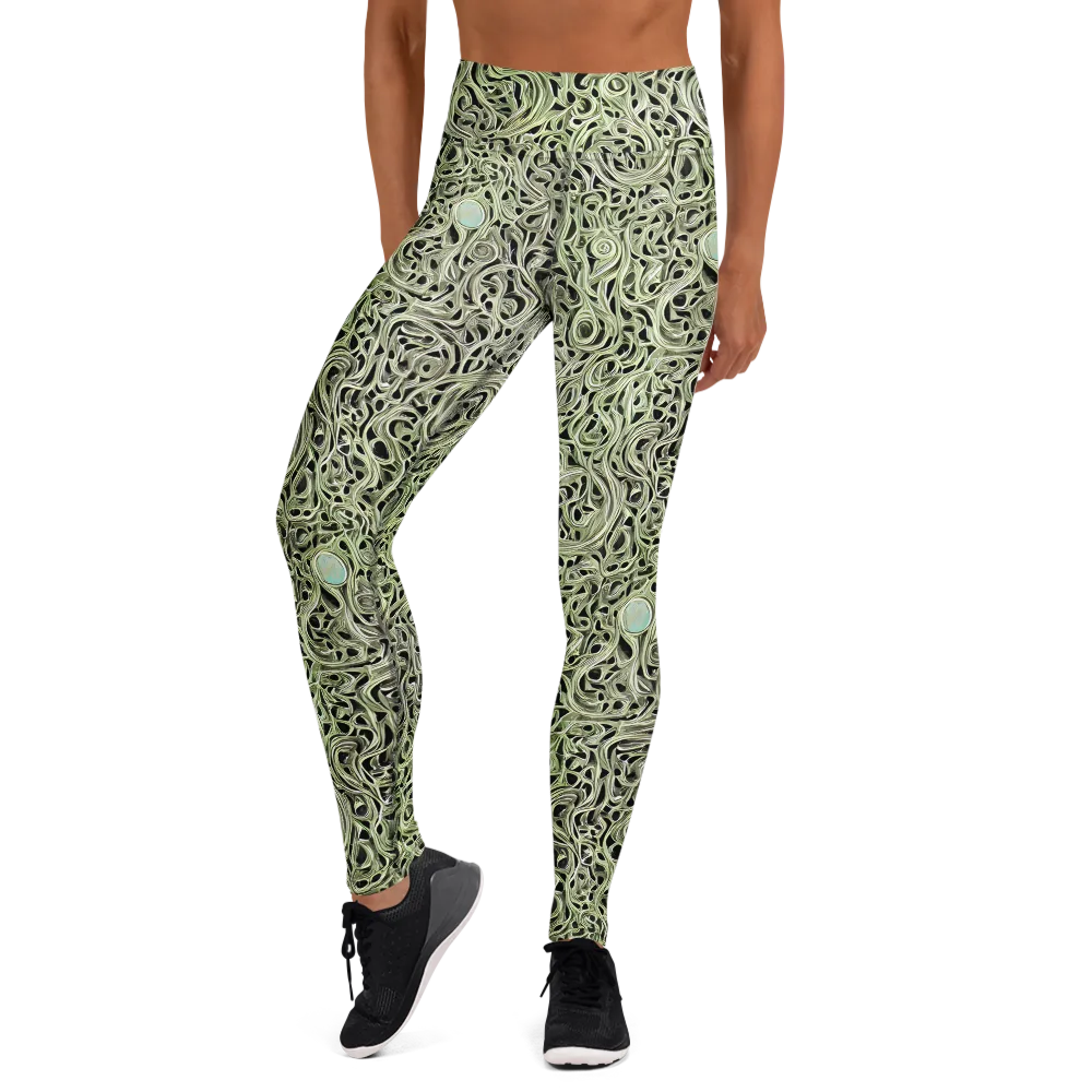 Sage Vortex on Yoga Leggings — Front