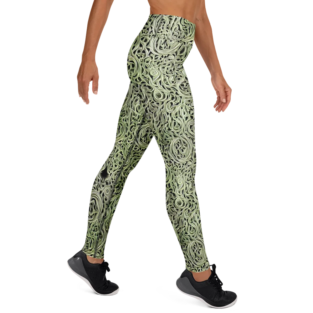 Sage Vortex on Yoga Leggings — Right