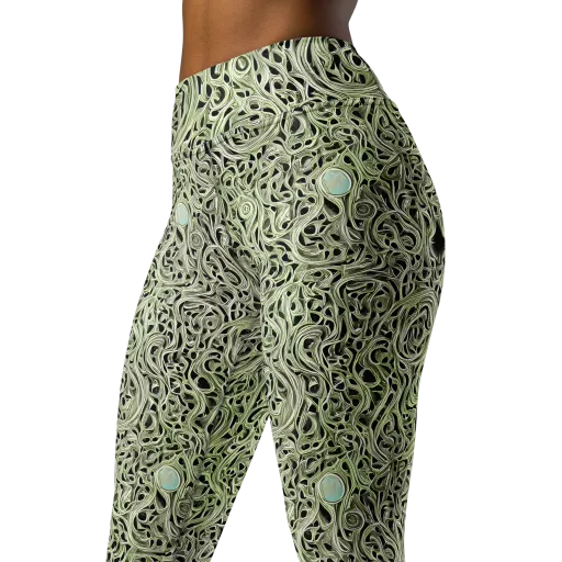 Sage Vortex on a Yoga Leggings