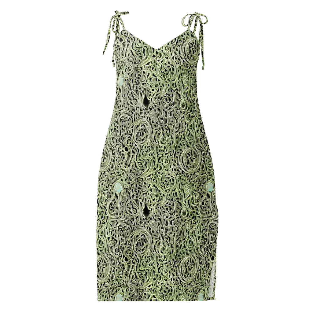 Sage Vortex on Slip Dress — Front