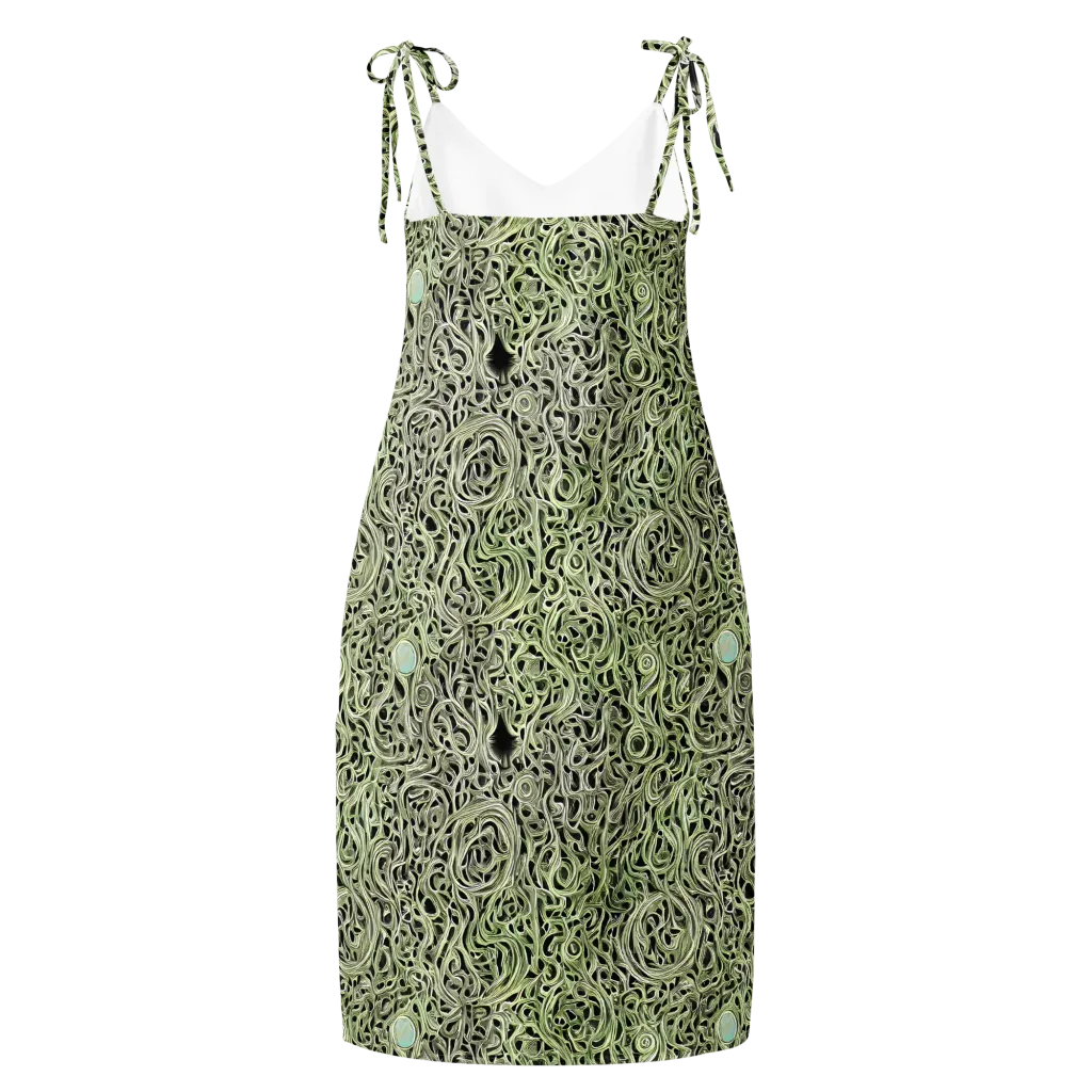 Sage Vortex on Slip Dress — Back