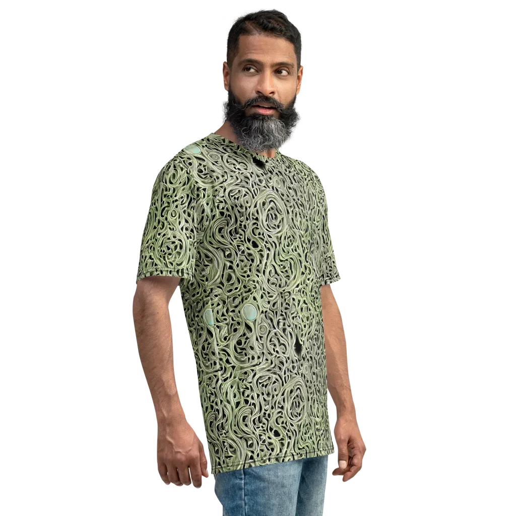 Sage Vortex on Men's Crew Neck T-Shirt — Right