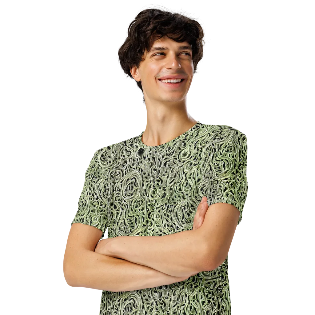 Sage Vortex on Men's Crew Neck T-Shirt — Left Front