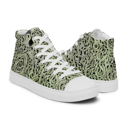Sage Vortex on a Men's High Top Canvas Shoes