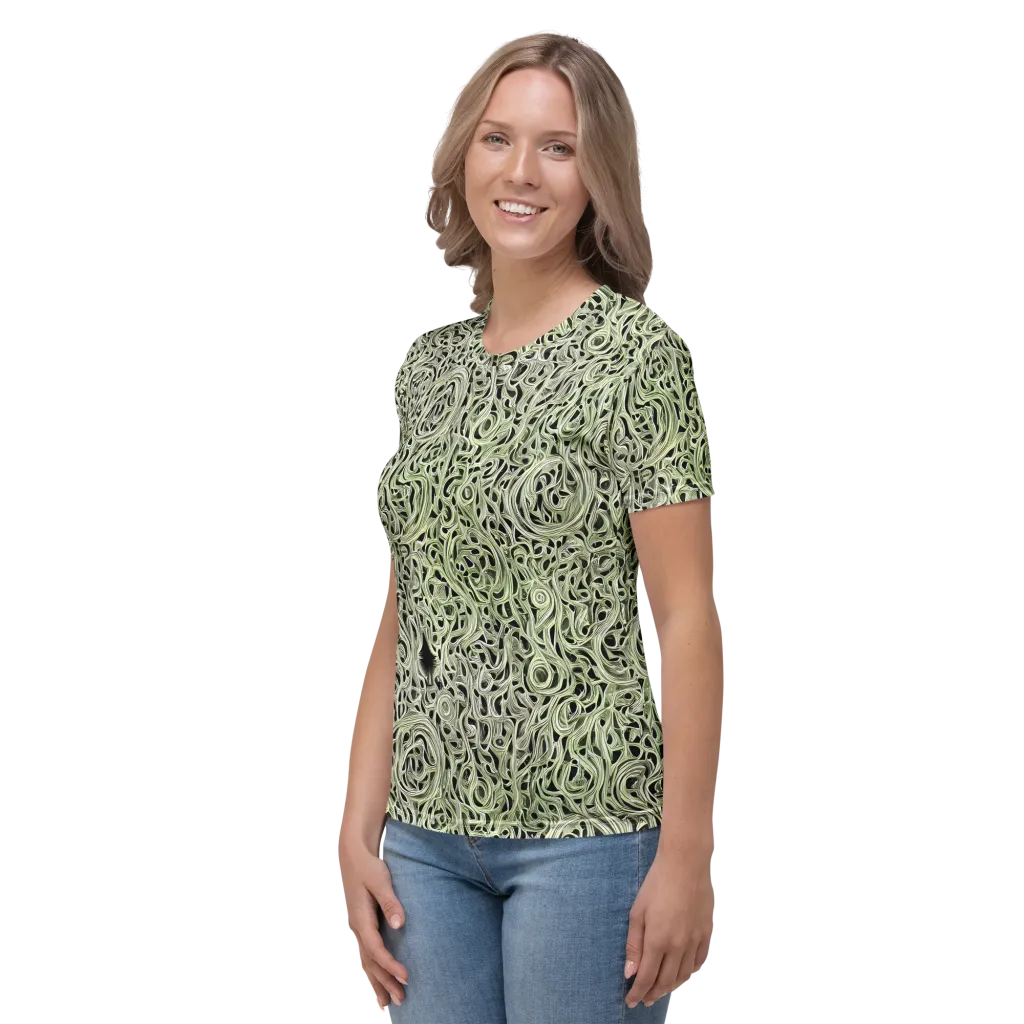 Sage Vortex on Women's Crew Neck T-Shirt — Left