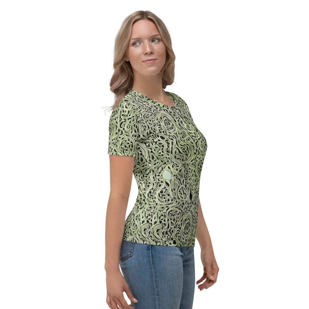 Sage Vortex on Women's Crew Neck T-Shirt — Right