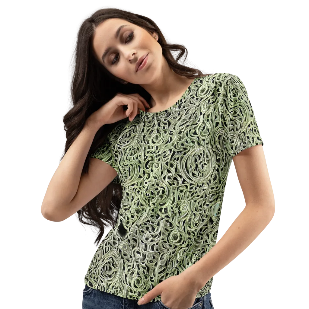 Sage Vortex on Women's Crew Neck T-Shirt — Left Front