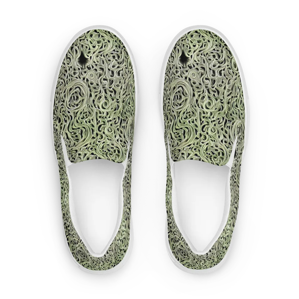 Sage Vortex on Men's Slip-On Canvas Shoes — Front
