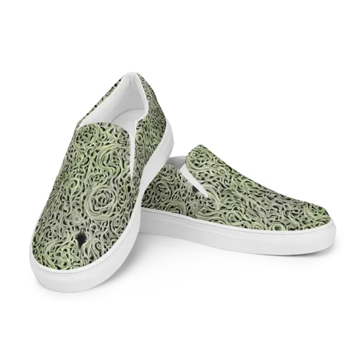 Sage Vortex on a Men's Slip-On Canvas Shoes