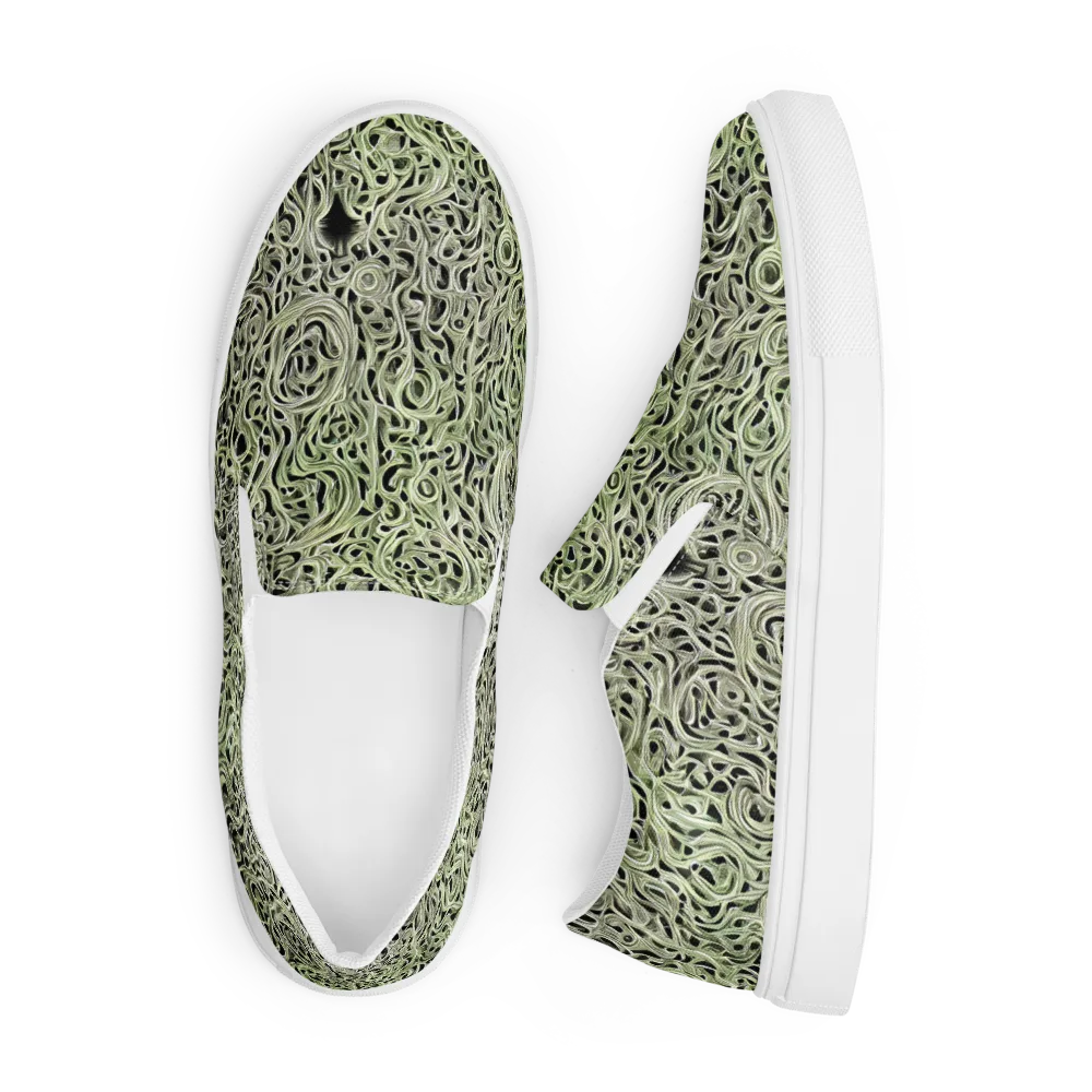Sage Vortex on Men's Slip-On Canvas Shoes — Front