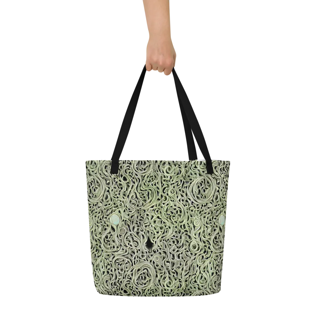 Sage Vortex on Large Tote Bag W/ Pocket — Front