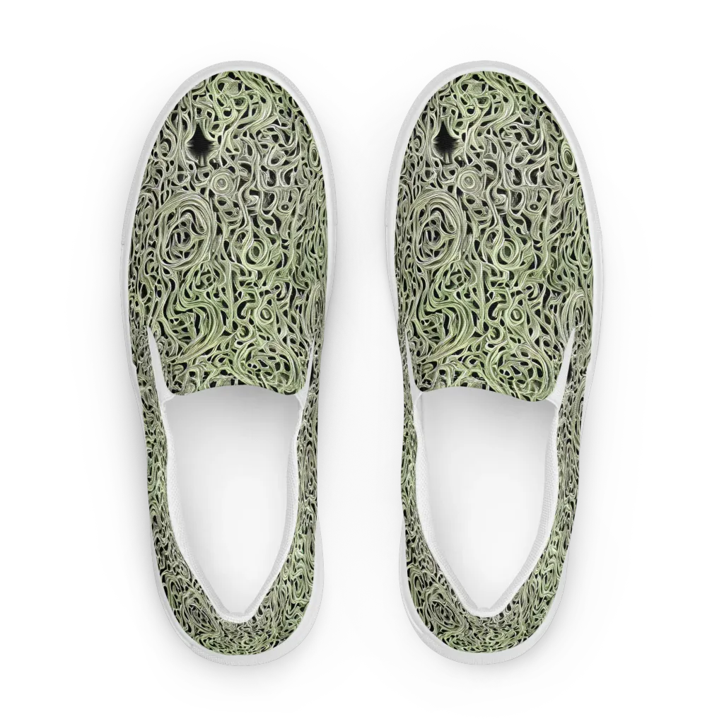 Sage Vortex on Women's Slip-On Canvas Shoes — Front