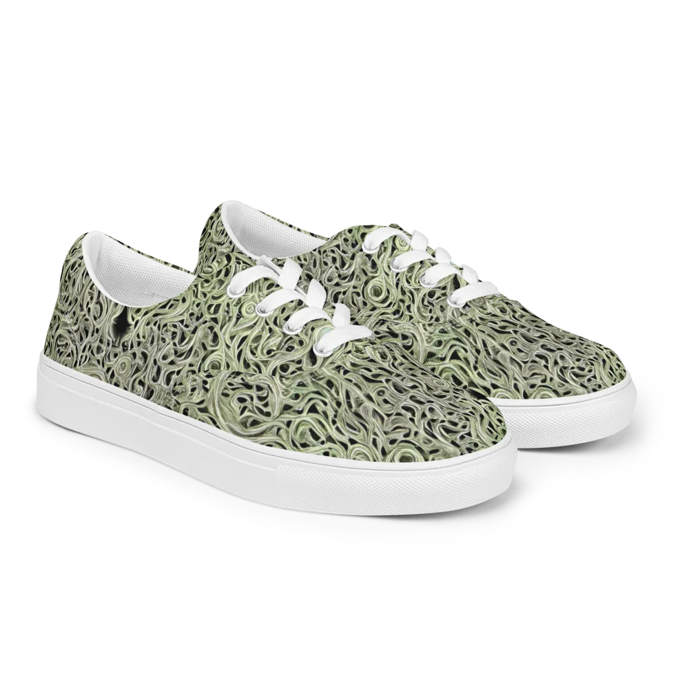 Sage Vortex on Men's Lace-Up Canvas Shoes — Right Front
