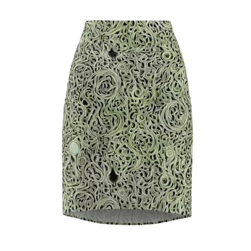 Sage Vortex on a Pencil Skirt