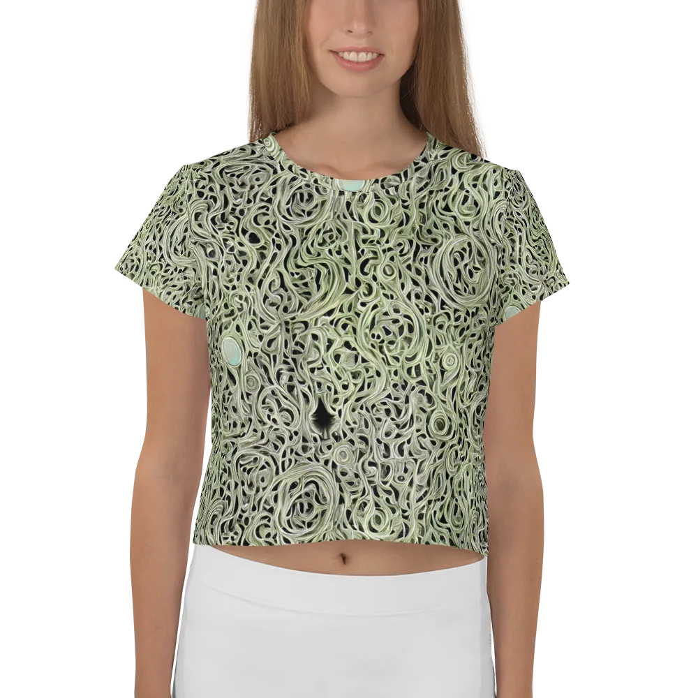 Sage Vortex on Crop Tee — Front
