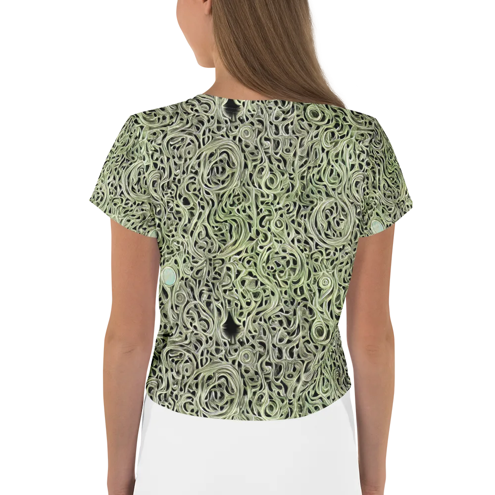 Sage Vortex on Crop Tee — Back