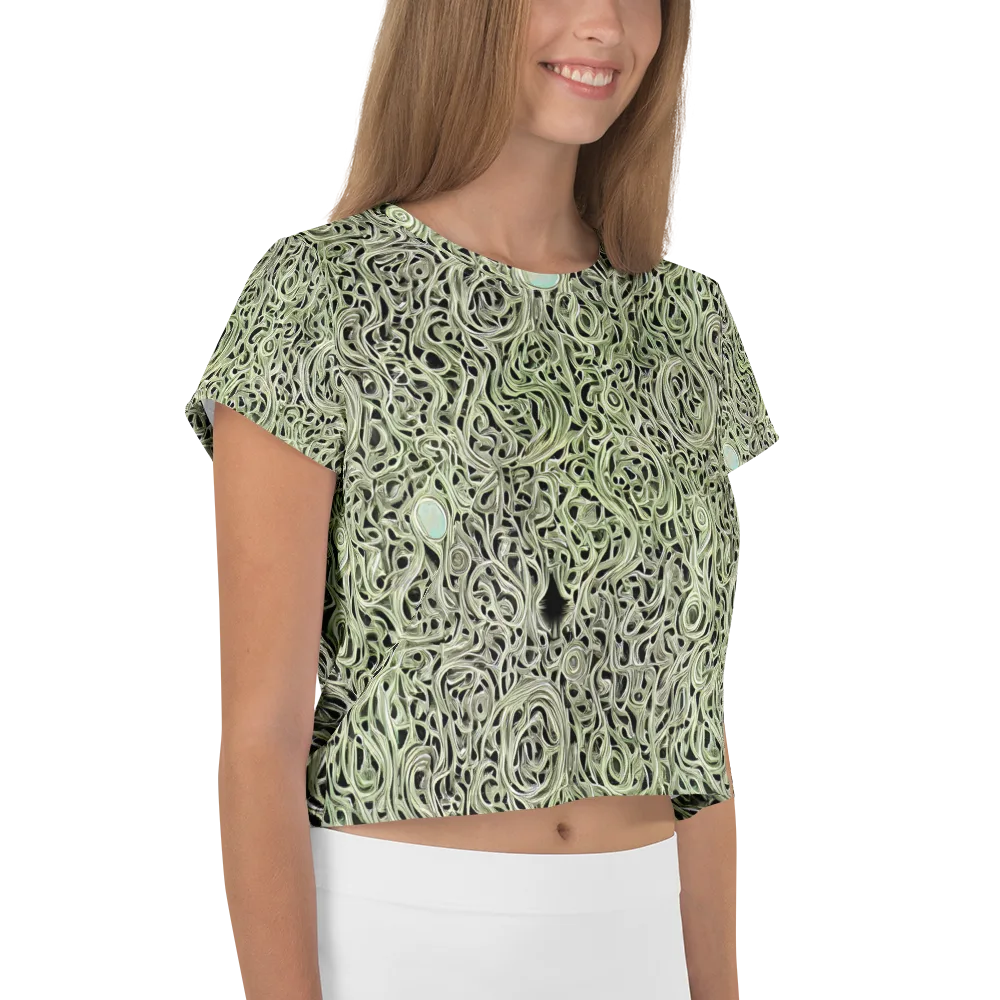 Sage Vortex on Crop Tee — Right