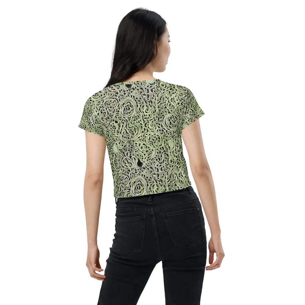 Sage Vortex on Crop Tee — Back