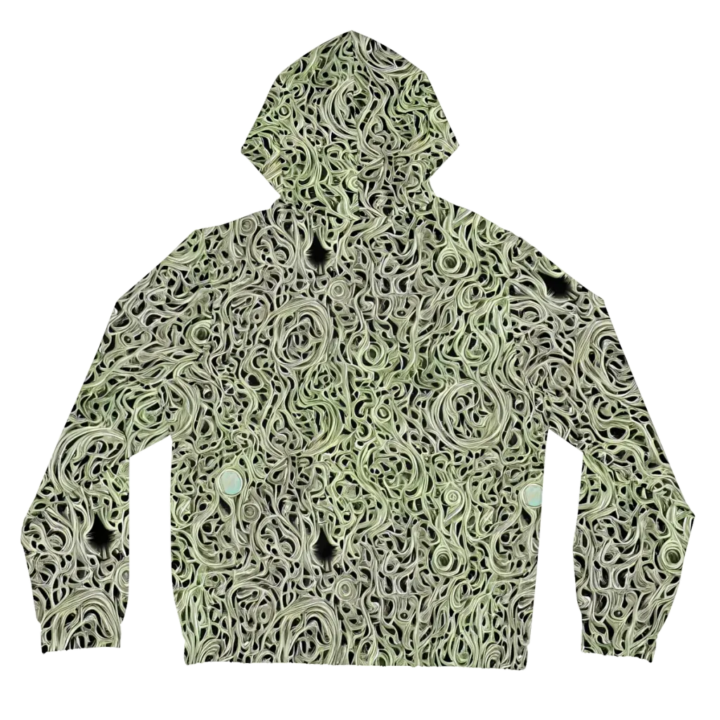 Sage Vortex on Women's Full-Zip Hoodie — Back