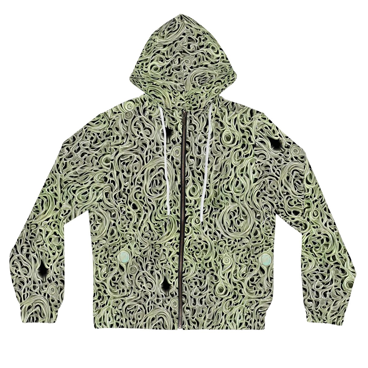 Sage Vortex on Women's Full-Zip Hoodie — Front