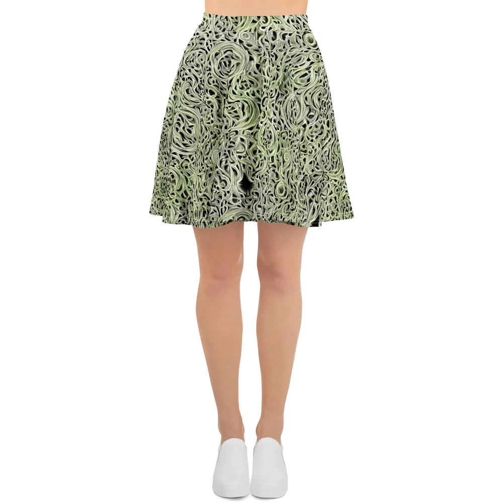 Sage Vortex on Skater Skirt — Front