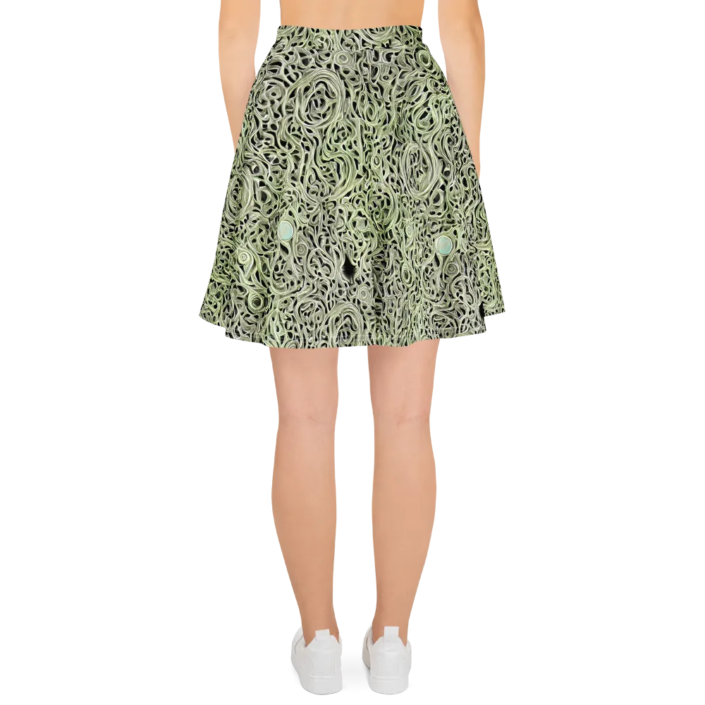 Sage Vortex on Skater Skirt — Back