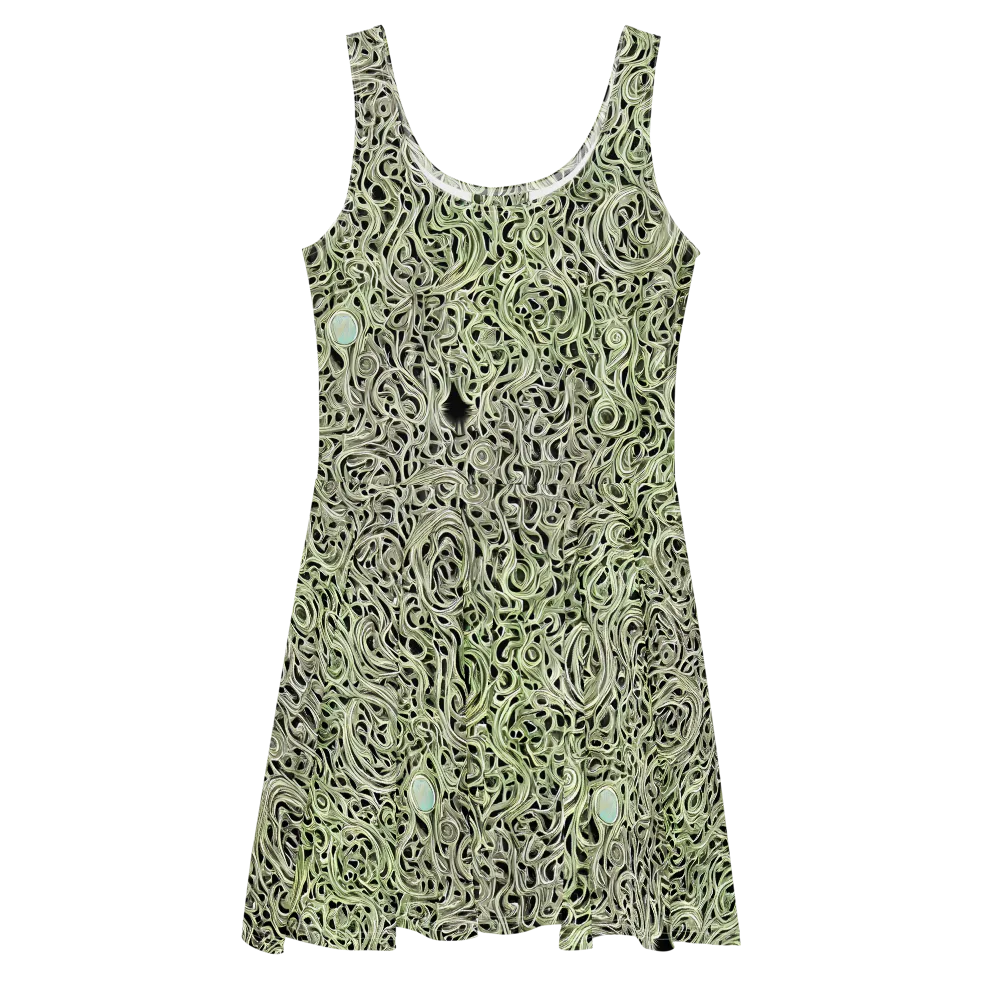 Sage Vortex on Skater Dress — Front